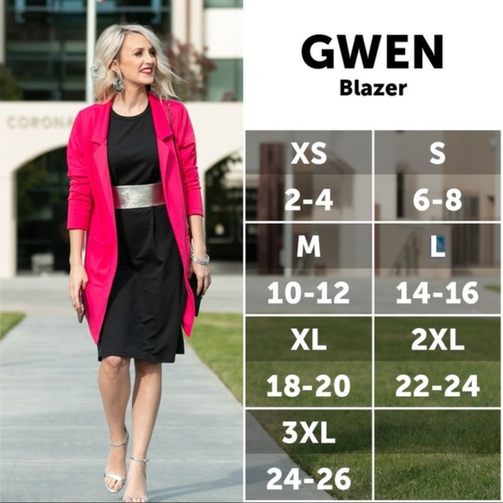 NWT LuLaRoe Gwen Blazer Jacket size 2XL - Picture 5 of 5